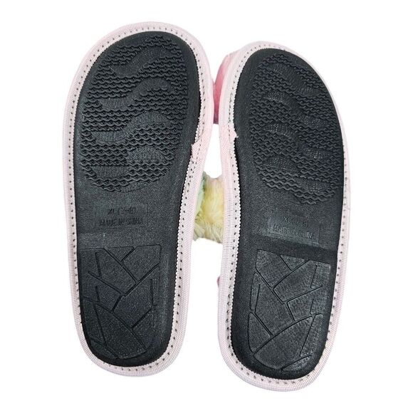 New Orleans Saint Kids Girl SZ XL (7-8) Multi Color Fluffy Slippers NFL by FOCO - Picture 5 of 8